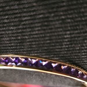 Elegant Purple and Gold Bangle